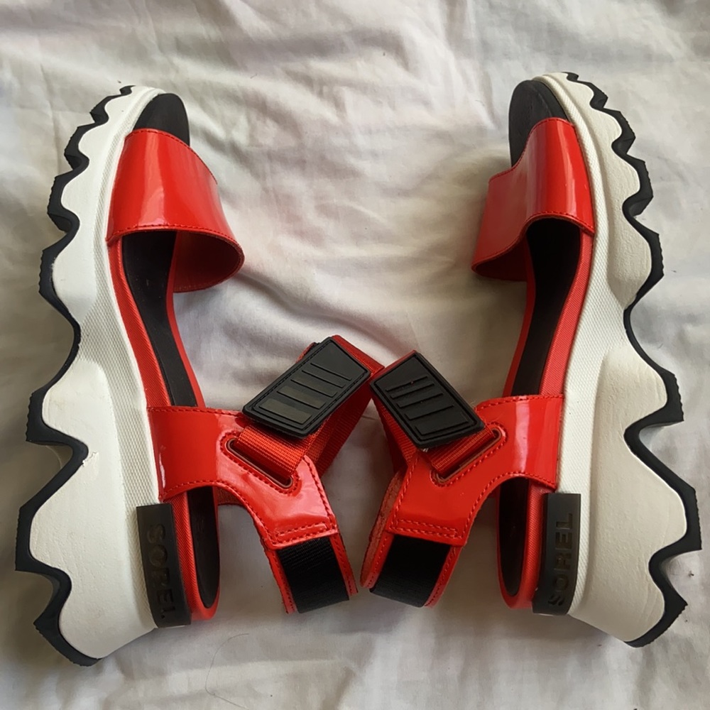 Sorel Red and Black Women's Sandals